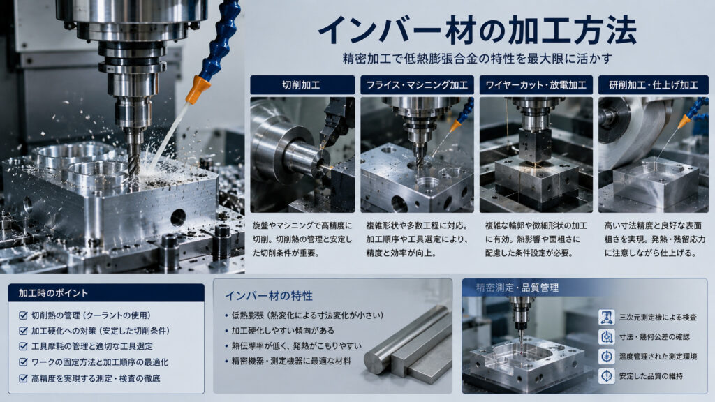 インバー材の加工